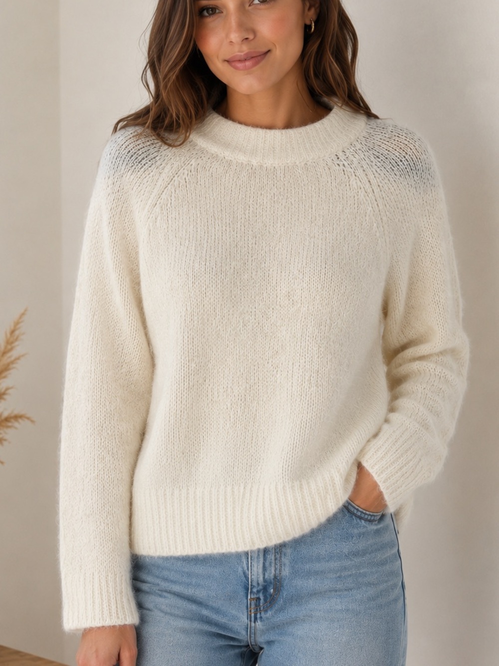 Moth alpaca wool blend knit turtleneck S